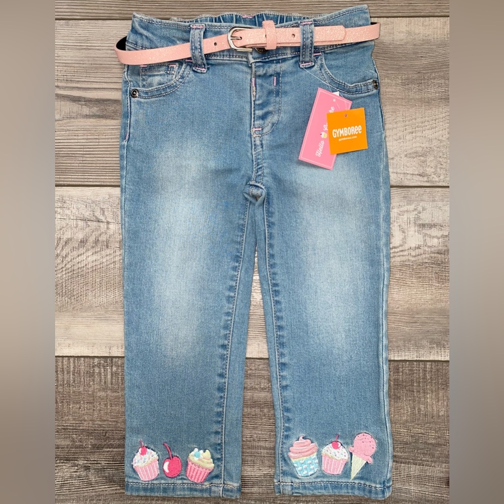 NWT Gymboree Hello Cupcake Collection Birthday Ice Cream Pink Glitter Belt 2T